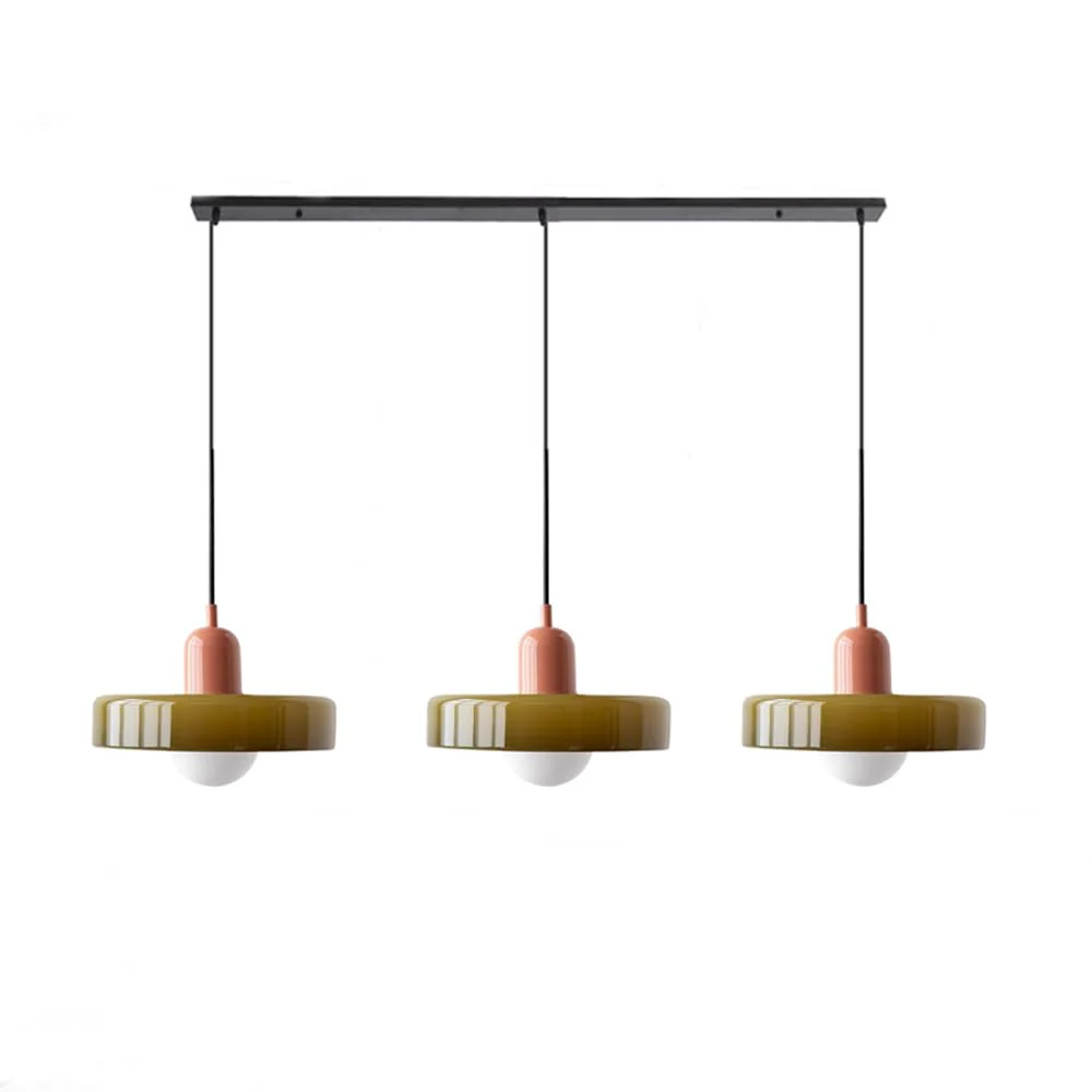 3 Heads Bauhaus Modern Simple Glass Pendant Light - Image 6