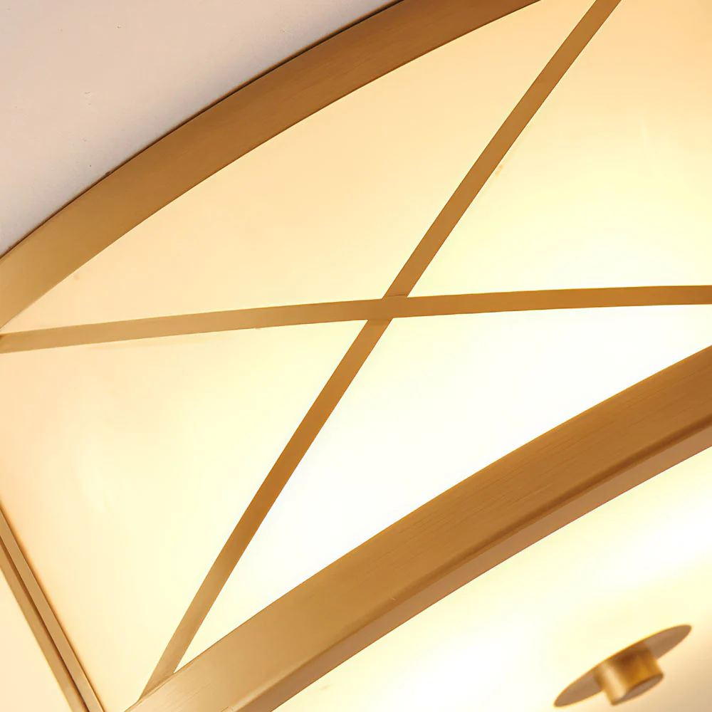 Antique Geometry Glass Drum Ceiling Light - Image 10