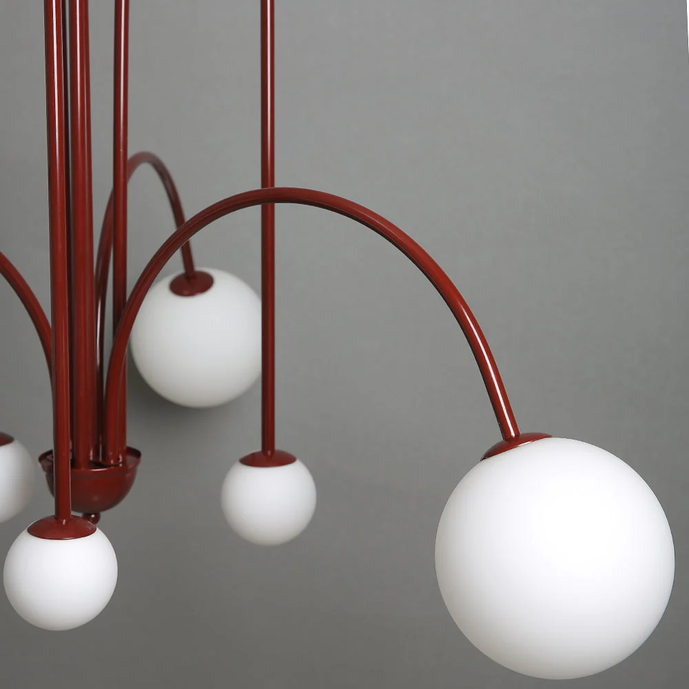 Art Deco Glass Ball Chandelier - Image 5