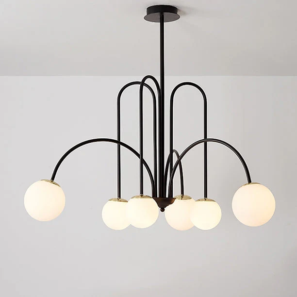 Art Deco Glass Ball Chandelier - Image 9