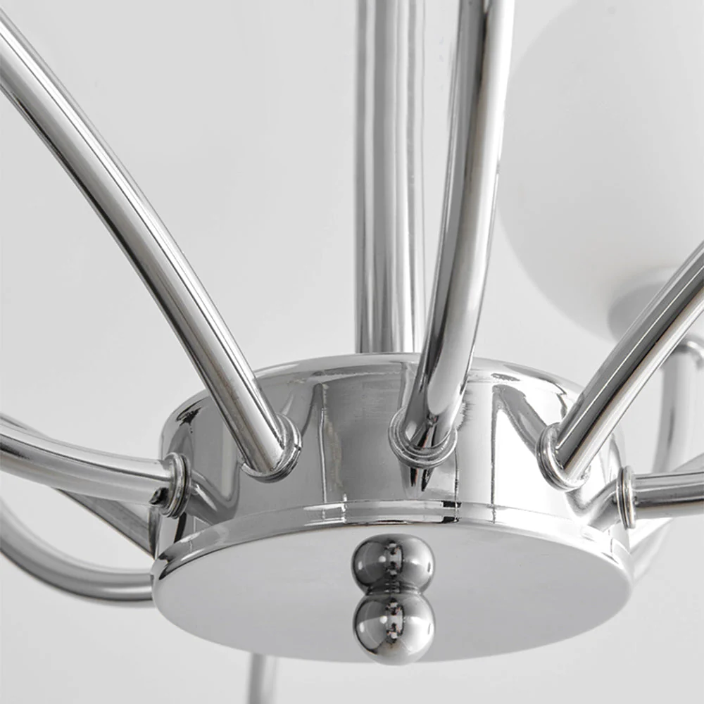 White Glass Globe Sputnik Shape Chandelier - Image 10