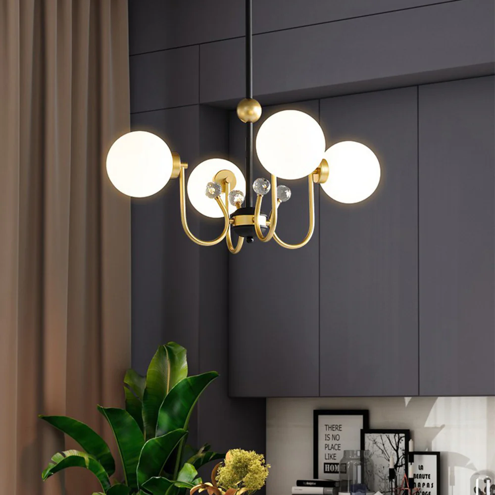 Black Adjustable Sputnik Chandeliers - Image 5