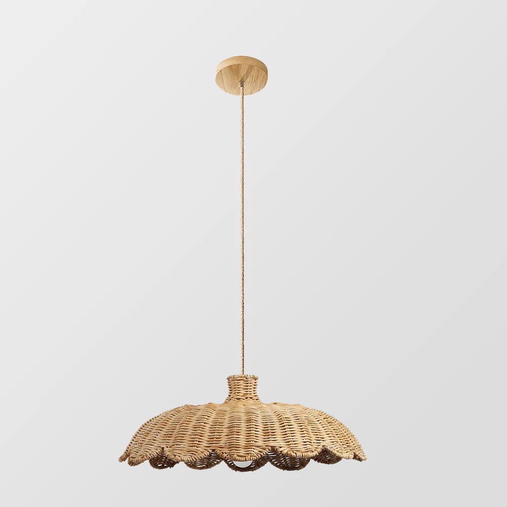 Boho Creative Decor Rattan Woven Pendant Light
