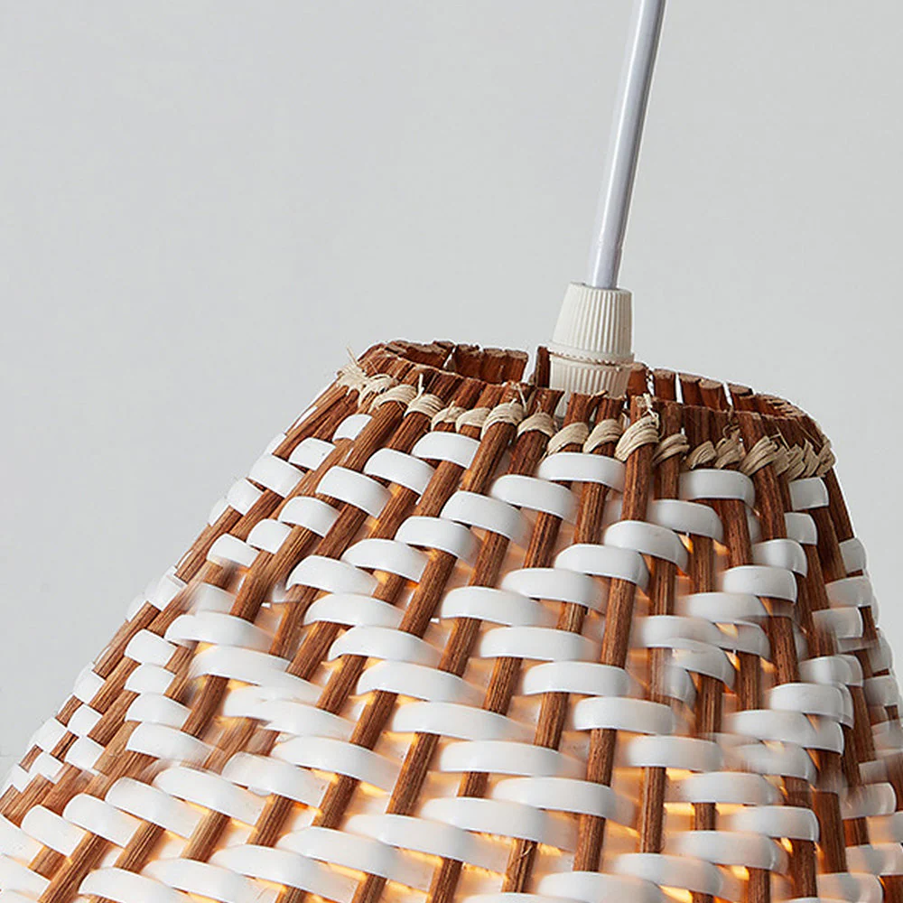Boho Handmade Woving Rattan Pendant Light - Image 12