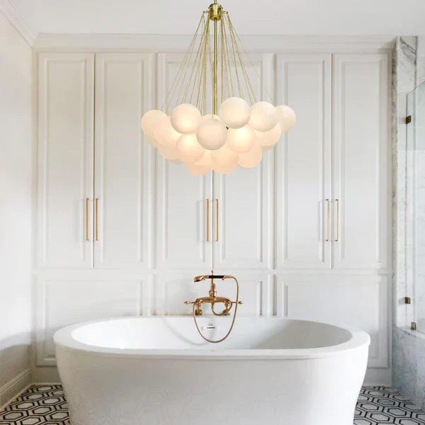 Bubble Chandelier Nordic Frosted Glass Ball Chandelier for Dining Room - Image 4