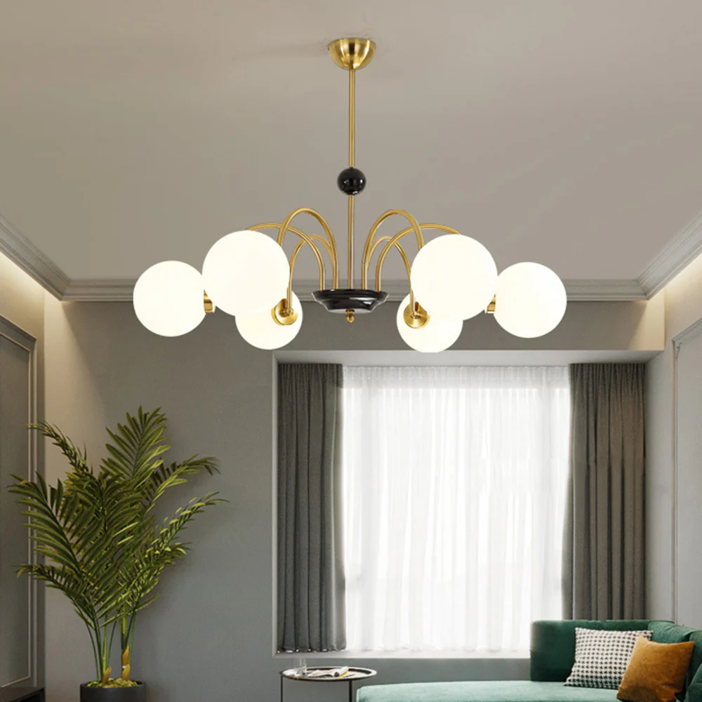 Chrome Chandelier Living Room Lighting Nordic Glass Chandelier - Image 11