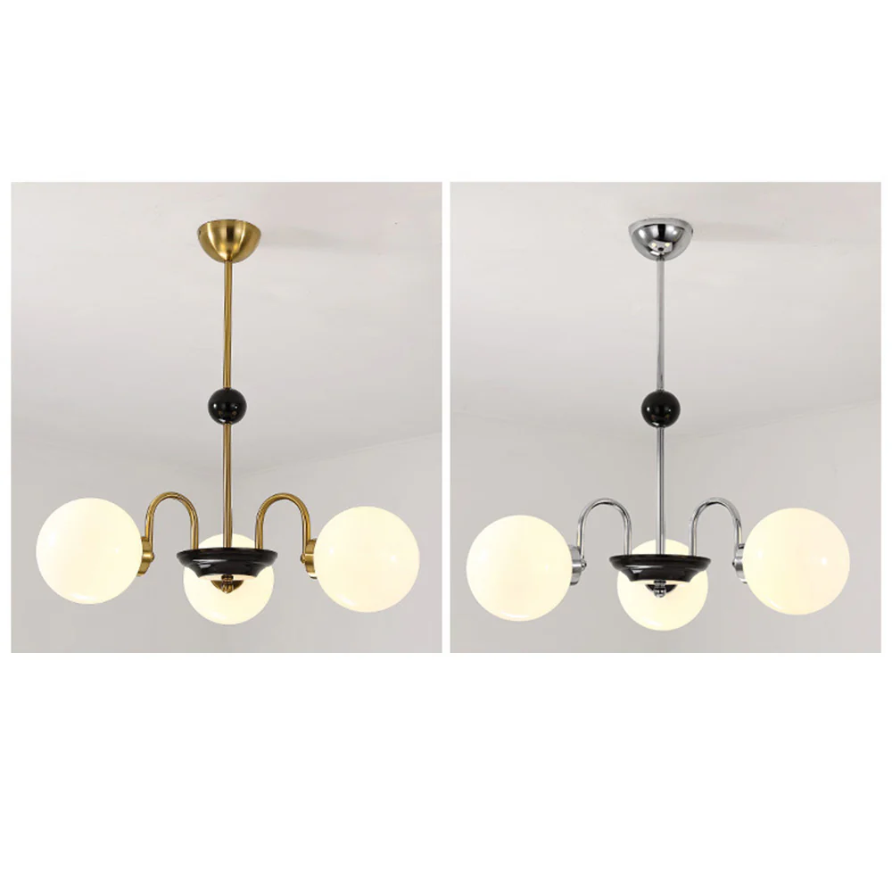 Chrome Chandelier Living Room Lighting Nordic Glass Chandelier - Image 12