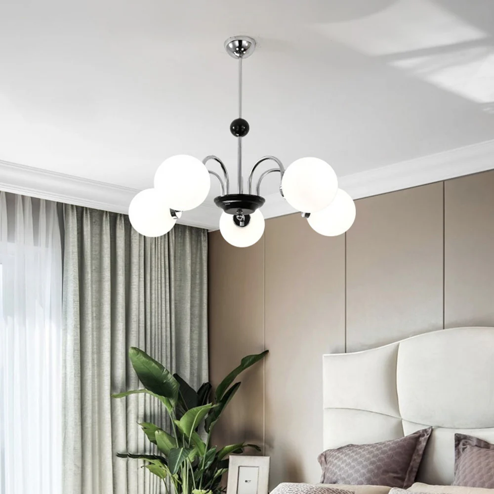 Chrome Chandelier Living Room Lighting Nordic Glass Chandelier - Image 18