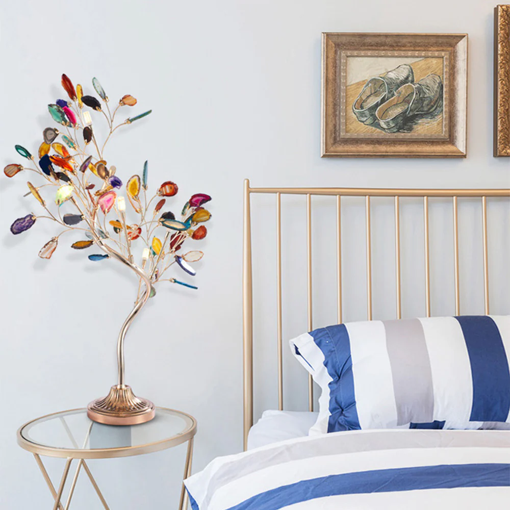 Colored Agate Tree Branch Table Lamp - Image 2