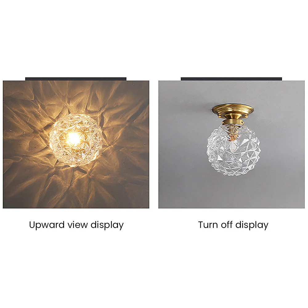 Contemporary Clear Glass Ball Hallway Ceiling Light - Image 13