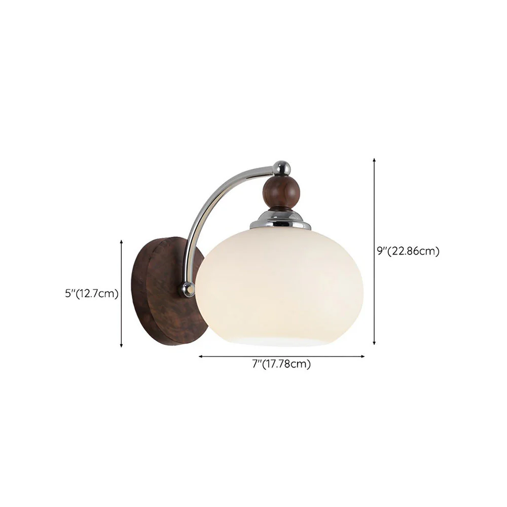 Contemporary Mushroom Glass Shade Wall Light - Image 12