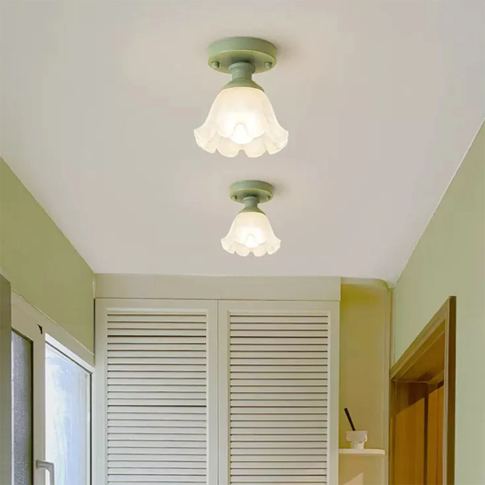 Cream Pumpkin Creative Corridor Aisle Ceiling Light - Image 9