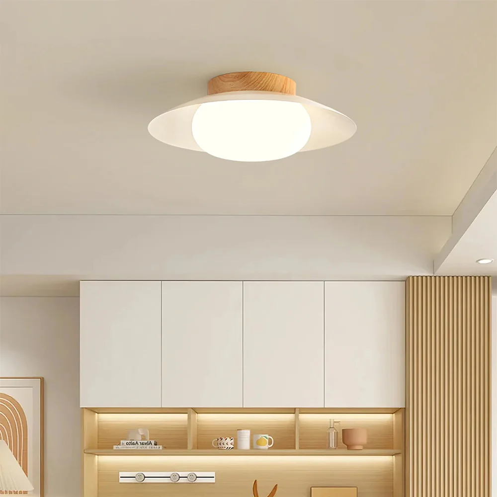 Cream Round White Ceiling Light - Image 11