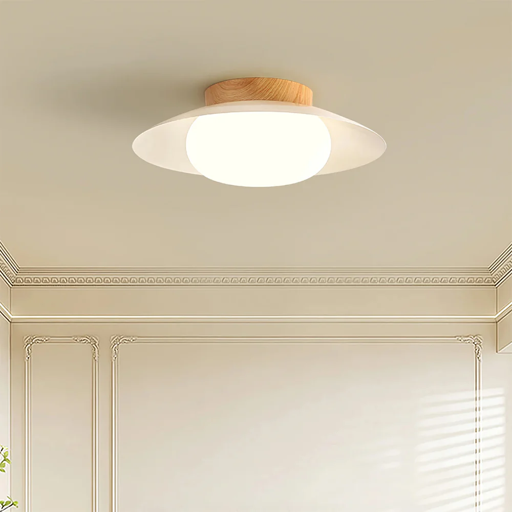 Cream Round White Ceiling Light - Image 12