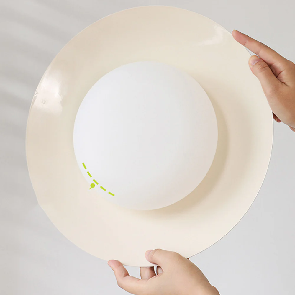 Cream Round White Ceiling Light - Image 15