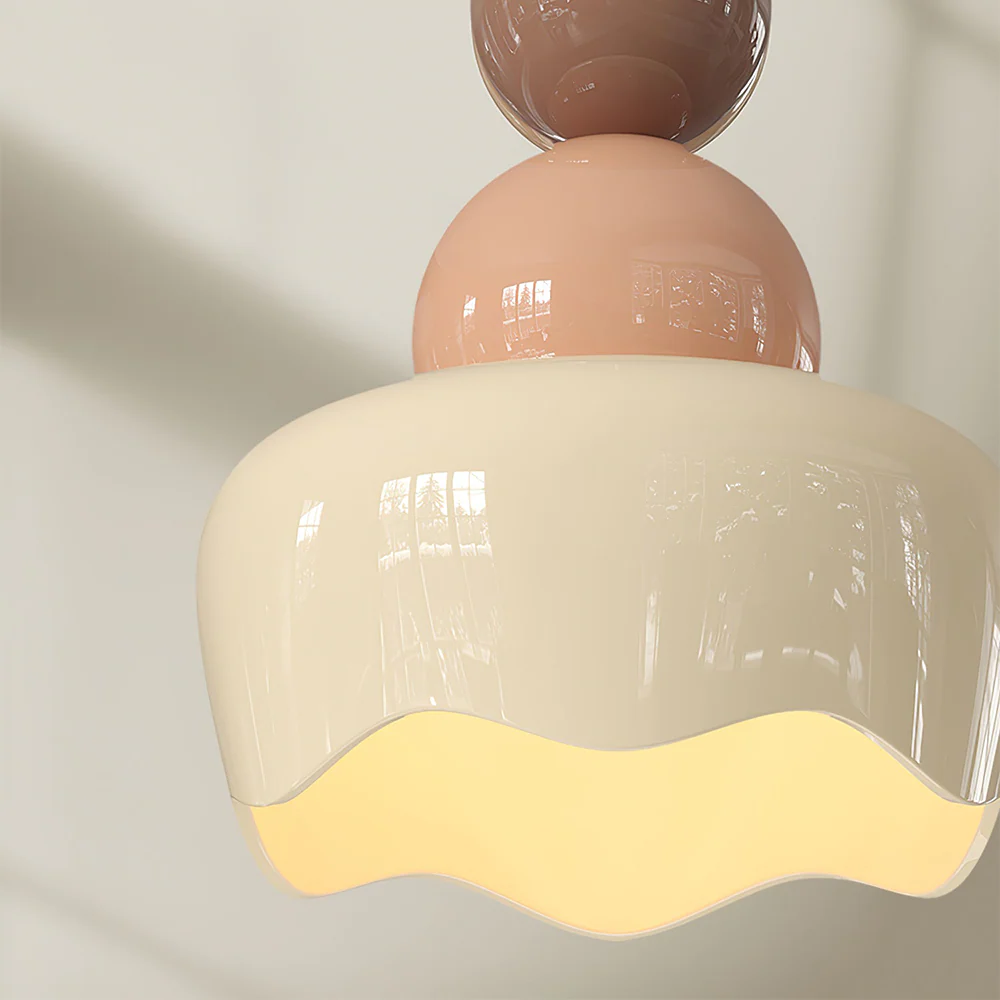 Cream Sunny Bedroom Bedside Pendant Lamp - Image 5