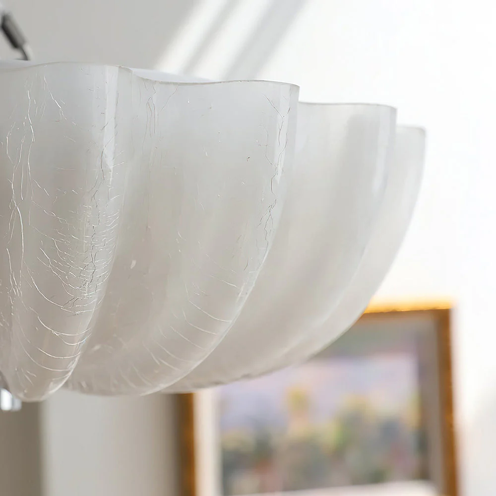 Creamy White Glass Ceiling Light - Image 9