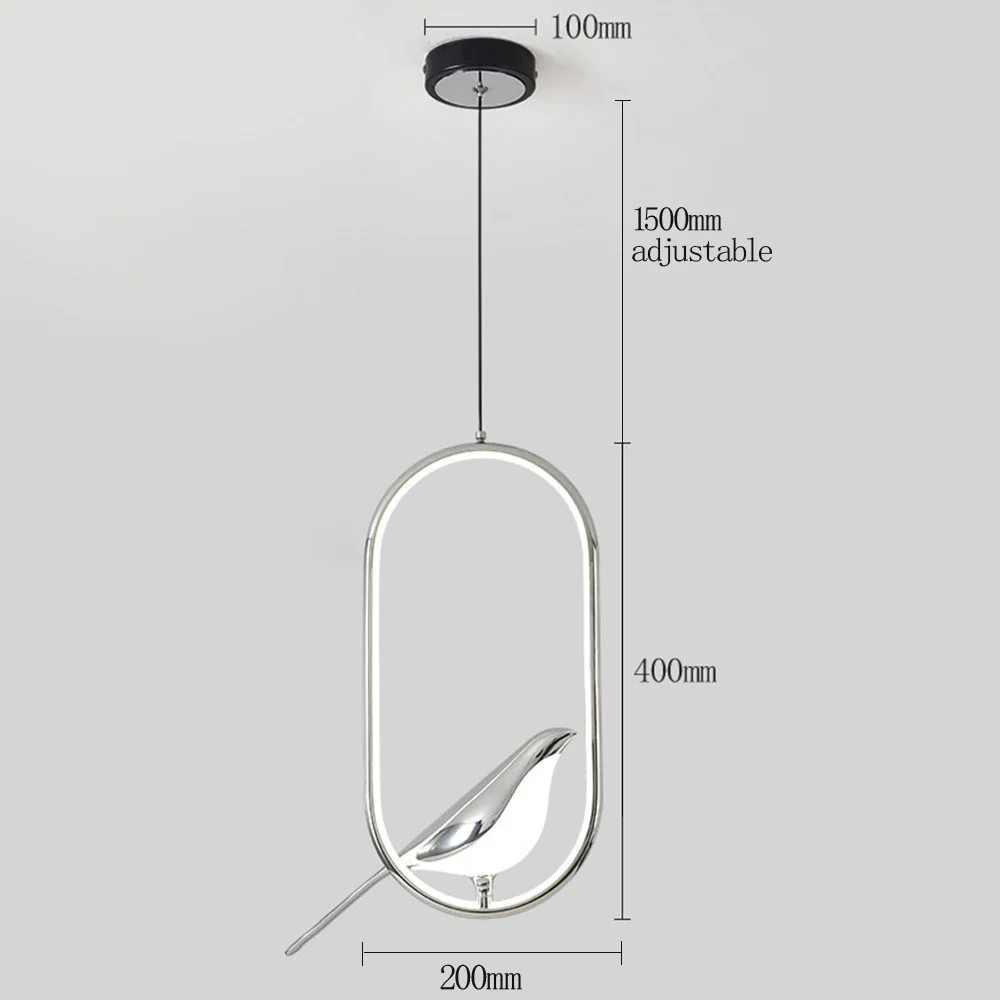 Creative Birds LED Oval Pendant Light - Image 9