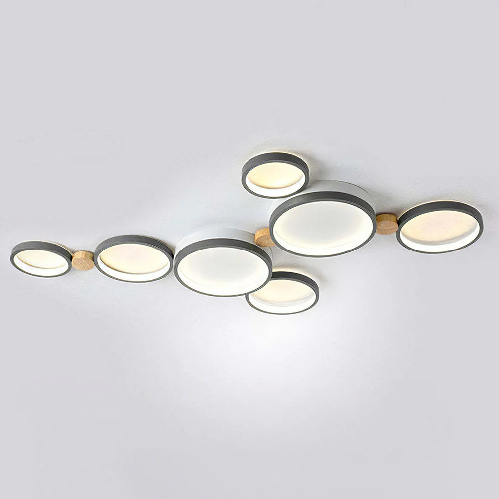 Creative Circle Iron LED Bedroom Ceiling Light - Image 18