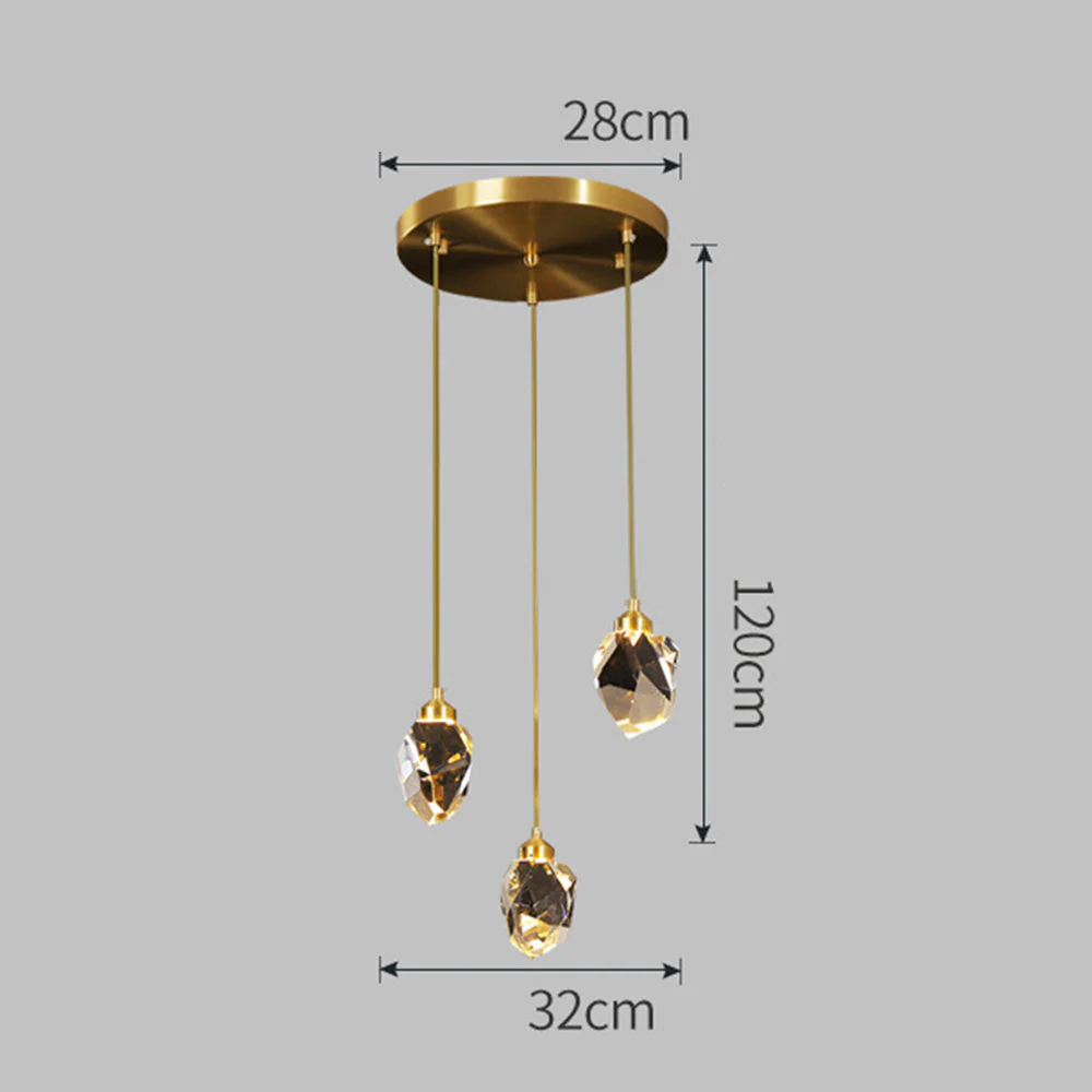 Creative Modern Crystal Gold Raindrop Chandelier - Image 14