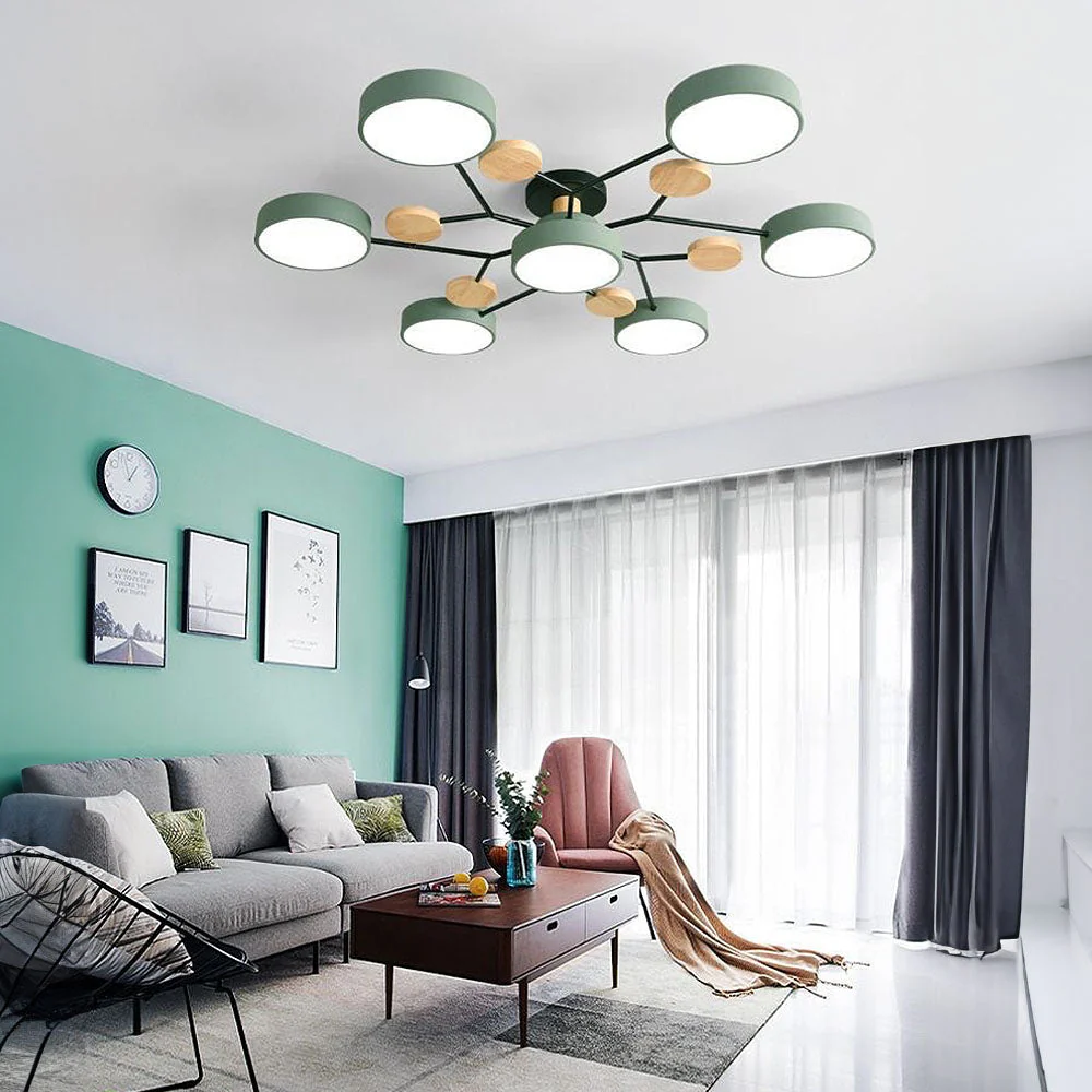 Creative Iron LED Semi-Flush Ceiling Light - Image 12