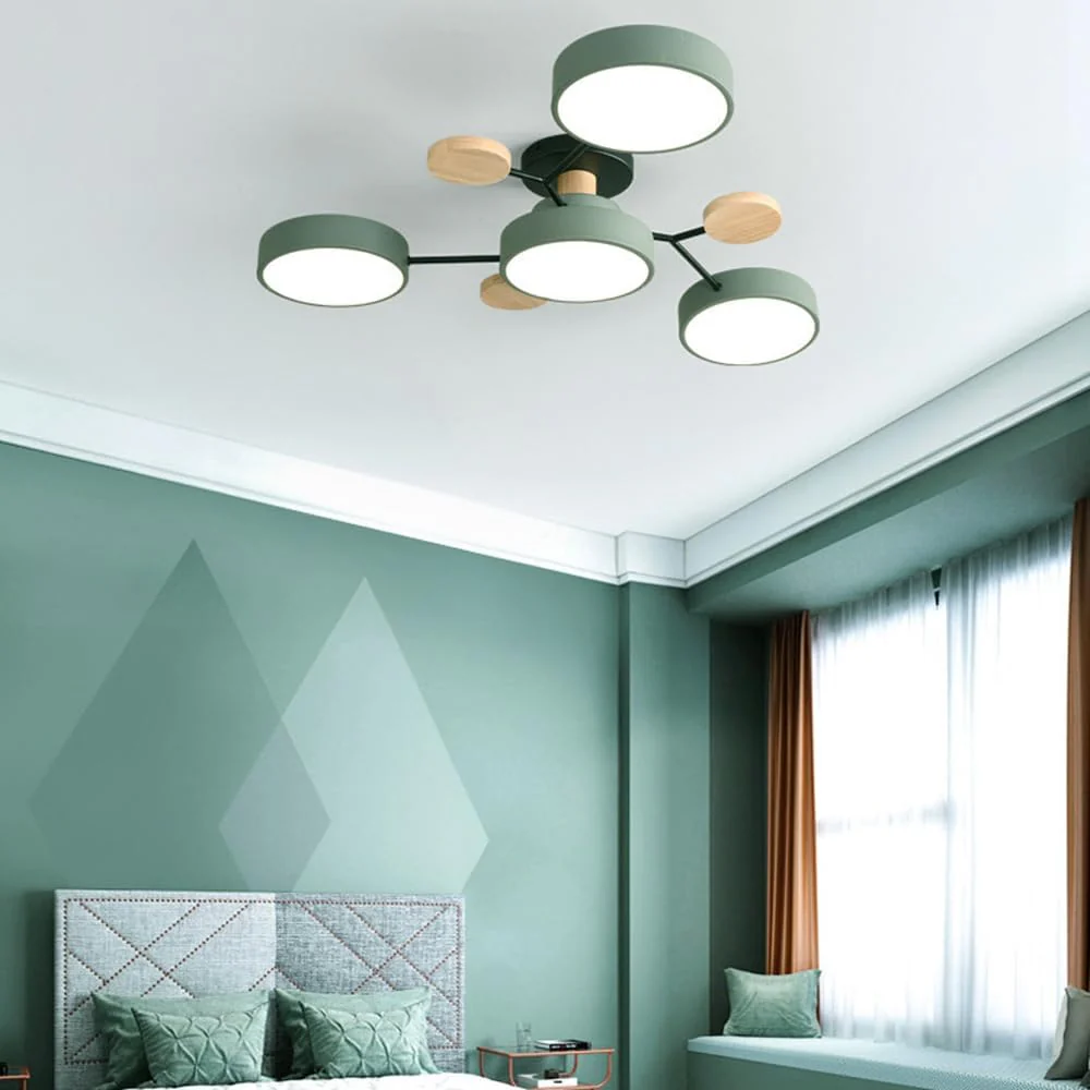 Creative Iron LED Semi-Flush Ceiling Light - Image 3
