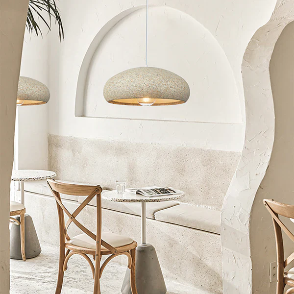 Creative Stone Beige Pendant Light For Dining Room - Image 5