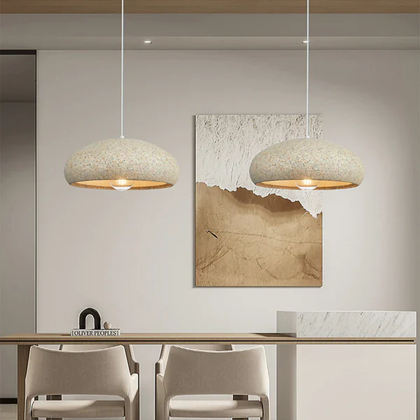 Creative Stone Beige Pendant Light For Dining Room - Image 7