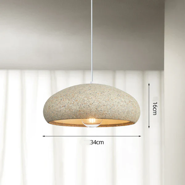 Creative Stone Beige Pendant Light For Dining Room - Image 8