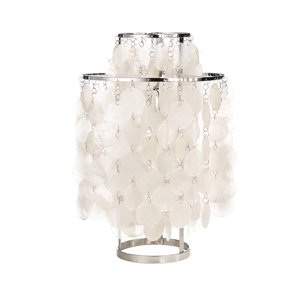 Danish Seashell Pearl Wind Chimes Decorative Table Lamp - Image 8