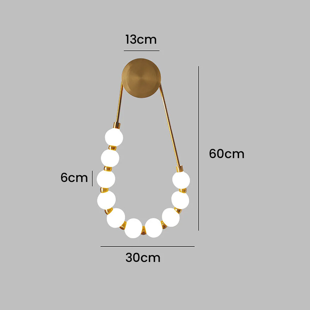 Elegance Loop Long Acrylic White Wall Light - Image 6
