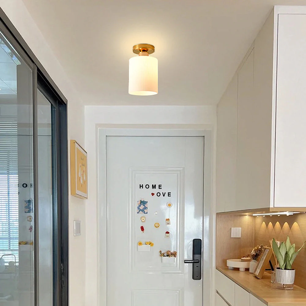 Elegant White Mini Hallway Ceiling Light - Image 3