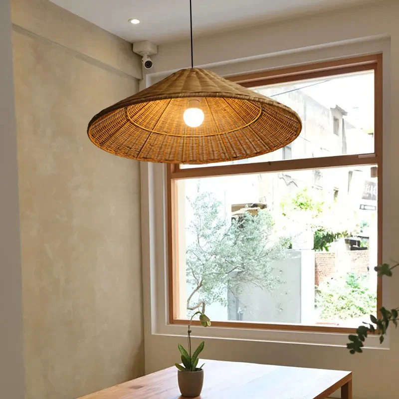 Farmhouse Handmade Rattan Pendant Light - Image 13