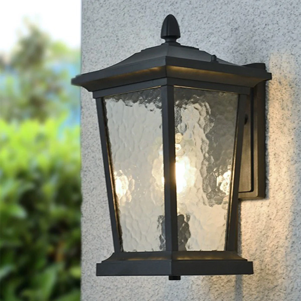 Farmhouse Waterproof Glass Shade Outdoor Wall Lamp - Image 4