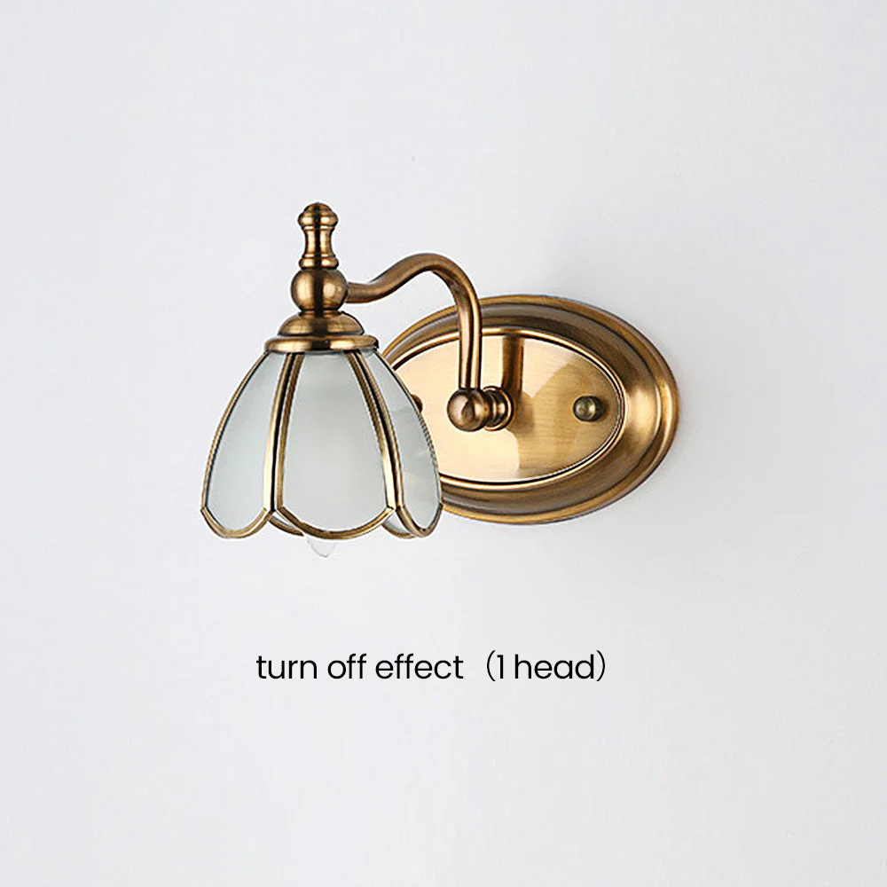 French Flower Gold Bathroom Vanity Wall Lights - Image 8