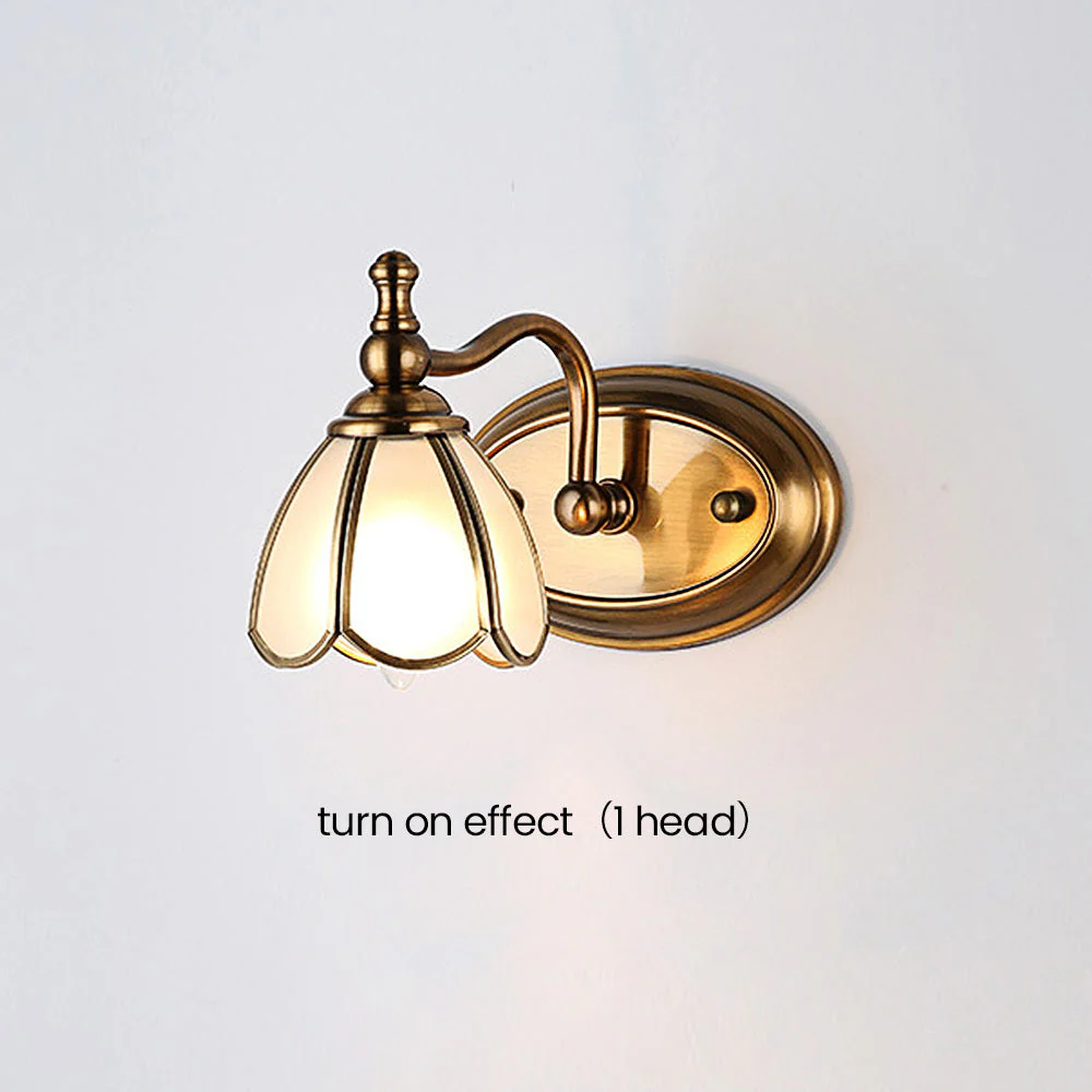 French Flower Gold Bathroom Vanity Wall Lights - Image 9