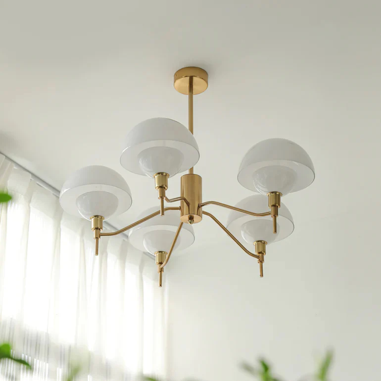 French White Cream Mushroom Chandelier - Image 8
