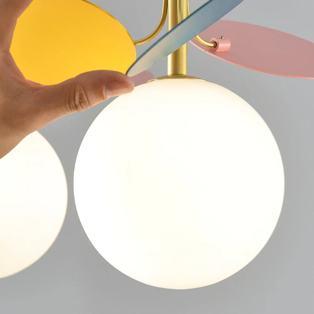 Glass Lampshade Chandelier Personality Art PVC Pendant Light - Image 24