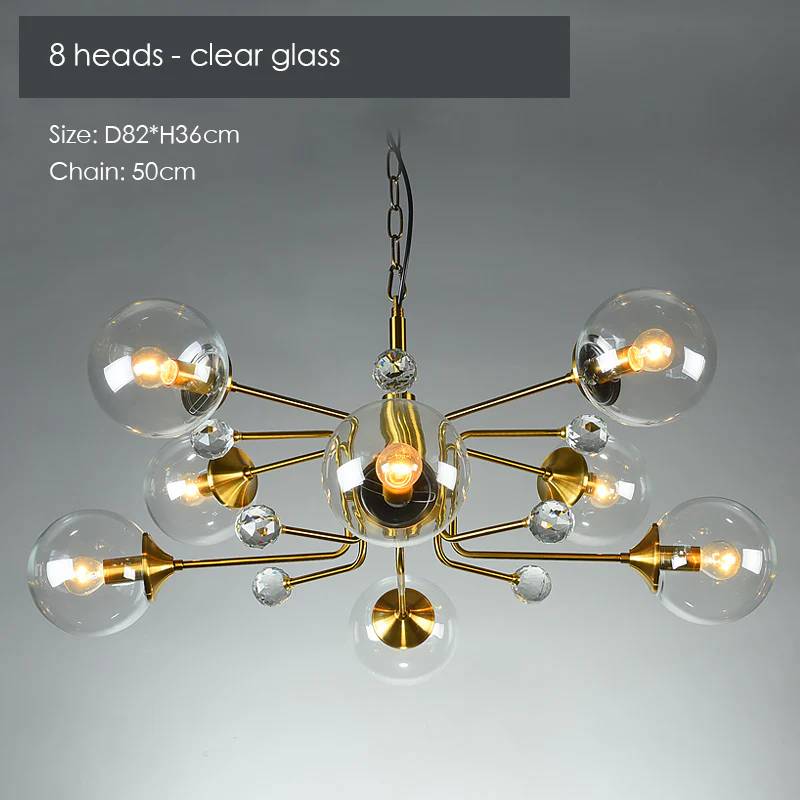 Gold Glass Modern LED chandelier - Image 7