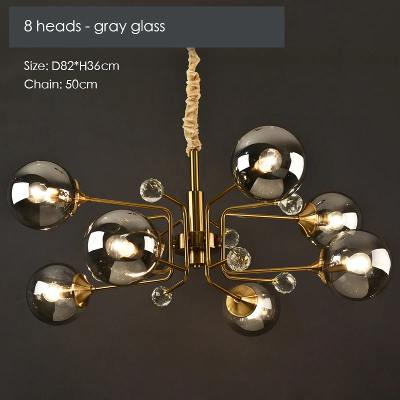 Gold Glass Modern LED chandelier - Image 9