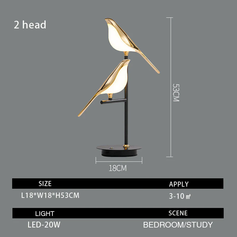 Golden Bird Table Lamp for Bedroom - Image 12