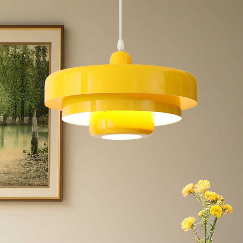 Mid-century Single Head Medieval Iron Round Pendant Light - Image 14