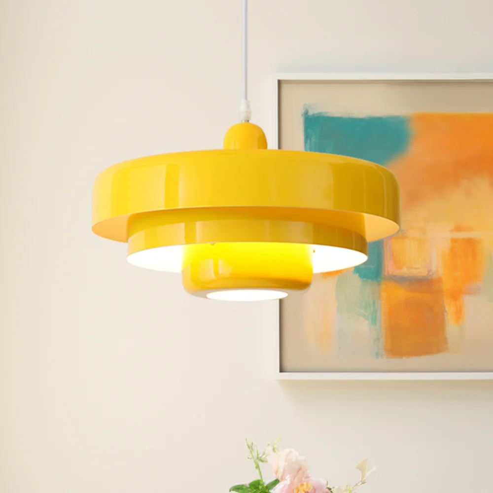 Mid-century Single Head Medieval Iron Round Pendant Light - Image 15