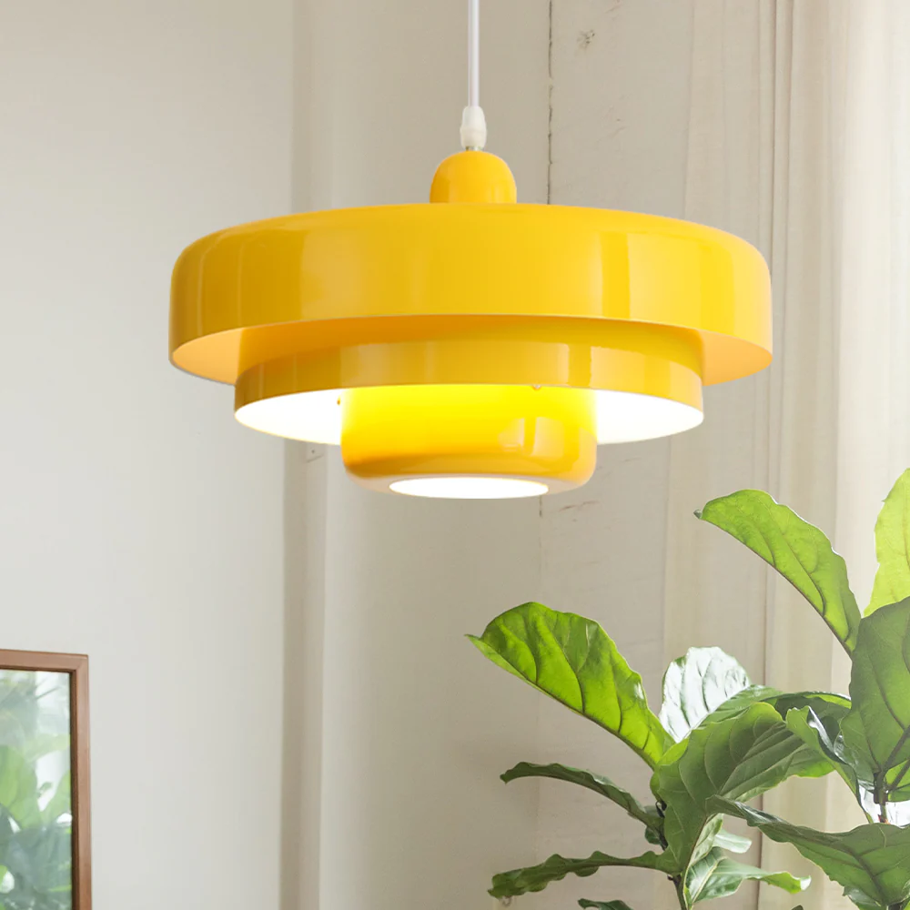 Mid-century Single Head Medieval Iron Round Pendant Light - Image 17
