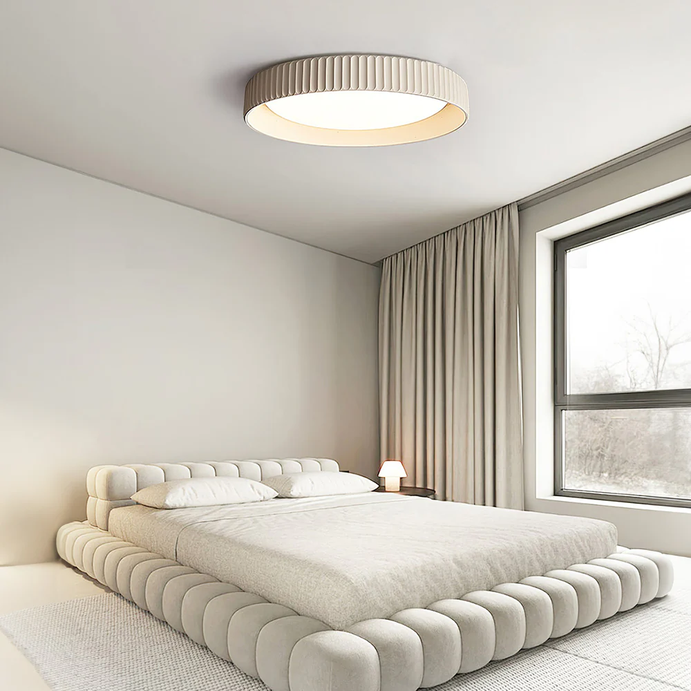 Industrial Cement Flush Mount Ceiling Light - Image 11