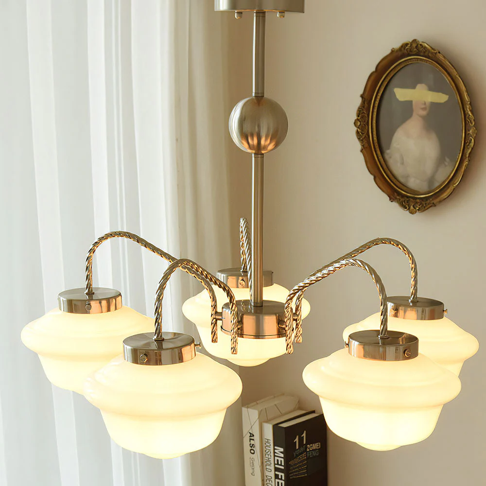 Industrial White Stunning Chain Pendant Light - Image 11