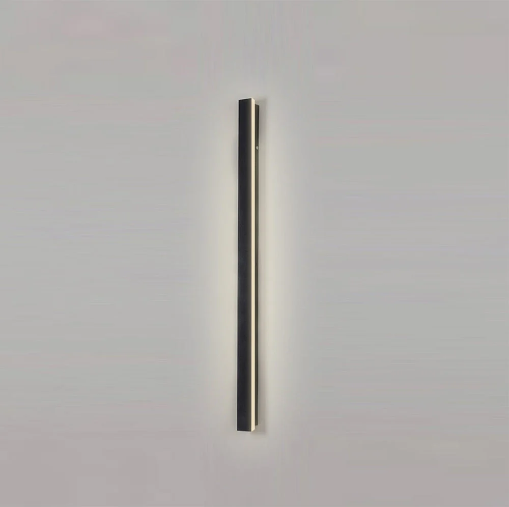 IP65 Simple Industrial Long Acrylic Black Outdoor LED Wall Lights - Image 9