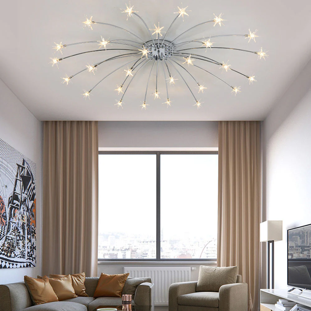 Luxury Star Glass Bedroom Ceiling Light - Image 12