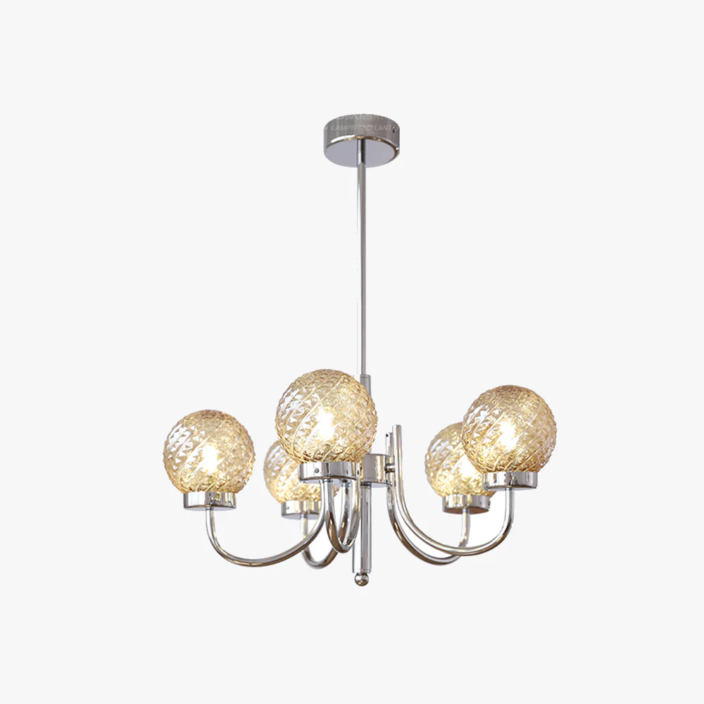 Light Luxury Glass Ball Bedroom Chandeliers - Image 3