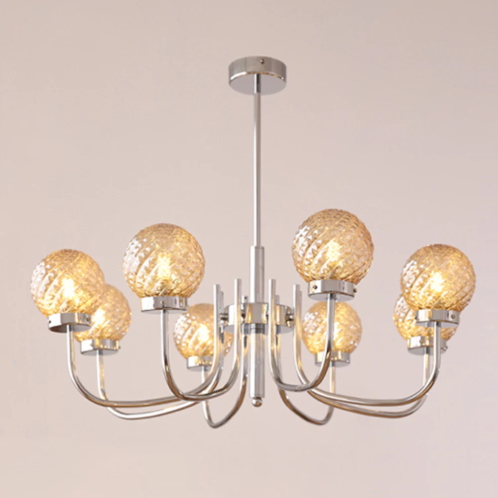 Light Luxury Glass Ball Bedroom Chandeliers - Image 4
